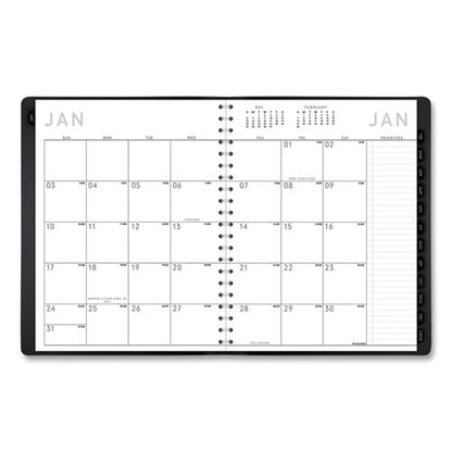 Contemporary Weekly/monthly Planner, Vertical-column Format, 11 X 8.25, Black Cover, 12-month (jan To Dec): 2024