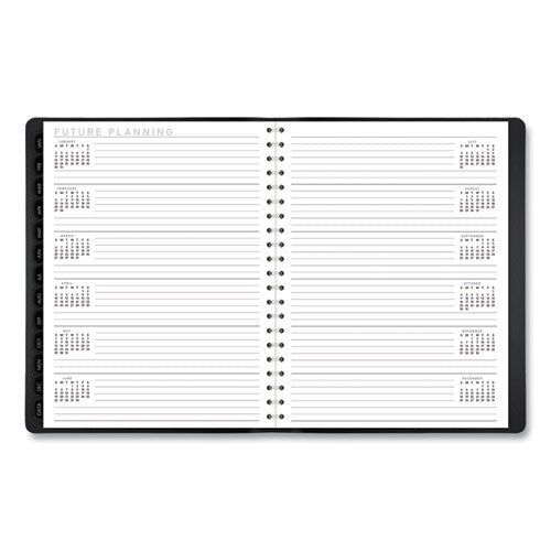 Contemporary Weekly/monthly Planner, Vertical-column Format, 11 X 8.25, Black Cover, 12-month (jan To Dec): 2024