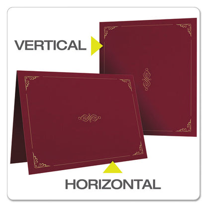 Certificate Holder, 11.25 X 8.75, Burgundy, 5/pack