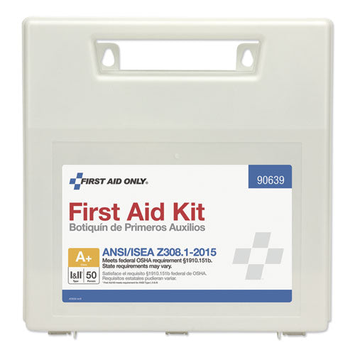 Ansi Class A+ First Aid Kit For 50 People, 183 Pieces, Plastic Case