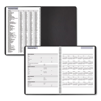 Dayminder Weekly Appointment Book, Vertical-column Format, 11 X 8, Black Cover, 12-month (jan To Dec): 2024