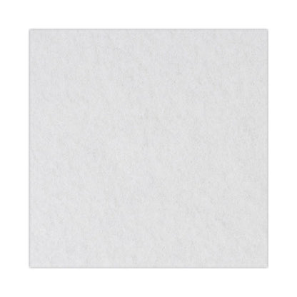 Polishing Floor Pads, 19" Diameter, White, 5/carton