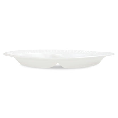 Concorde Foam Plate, 3-compartment, 10.25" Dia, White, 125/pack, 4 Packs/carton