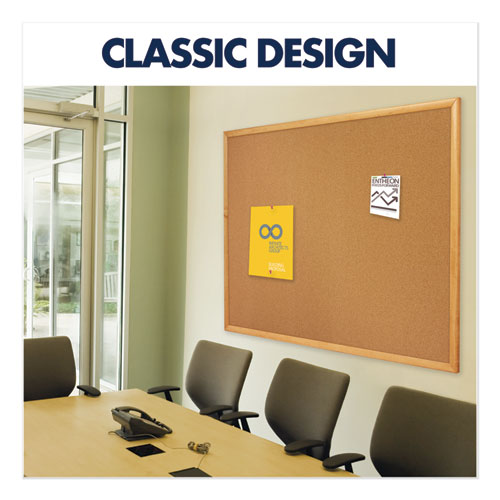 Classic Series Cork Bulletin Board, 96 X 48, Tan Surface, Oak Fiberboard Frame