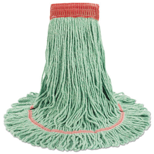 Super Loop Wet Mop Head, Cotton/synthetic Fiber, 5" Headband, Large Size, Green