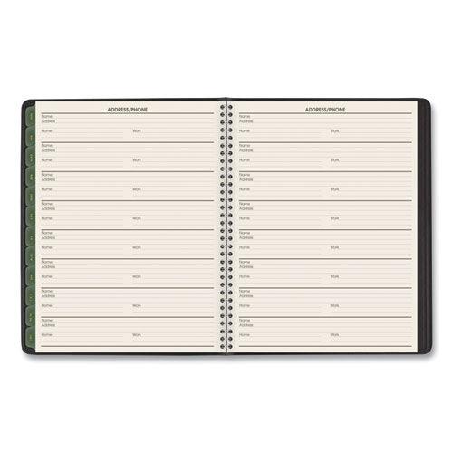 Recycled Weekly Vertical-column Format Appointment Book, 8.75 X 7, Black Cover, 12-month (jan To Dec): 2024