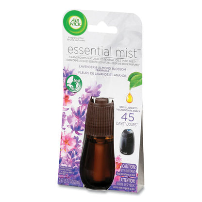 Essential Mist Refill, Lavender And Almond Blossom, 0.67 Oz Bottle, 6/carton