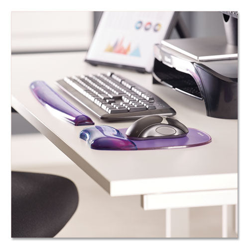 Gel Crystals Mouse Pad With Wrist Rest, 7.87 X 9.18, Purple