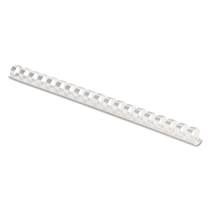 Plastic Comb Bindings, 1/2" Diameter, 90 Sheet Capacity, White, 100/pack