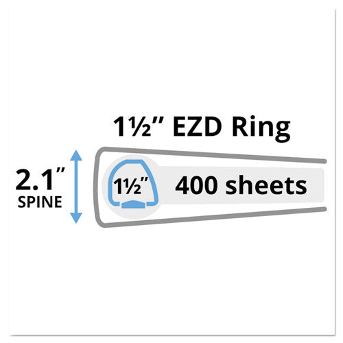 Heavy-duty Non-view Binder With Durahinge And One Touch Ezd Rings, 3 Rings, 1.5" Capacity, 11 X 8.5, Black