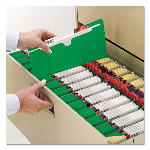 Colored File Jackets With Reinforced Double-ply Tab, Straight Tab, Letter Size, Green, 100/box