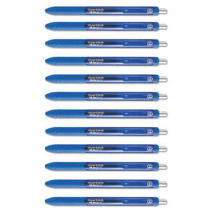 Inkjoy Gel Pen, Retractable, Fine 0.5 Mm, Blue Ink, Blue Barrel, Dozen