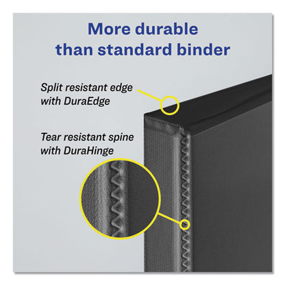 Durable View Binder With Durahinge And Slant Rings, 3 Rings, 1" Capacity, 11 X 8.5, Aqua