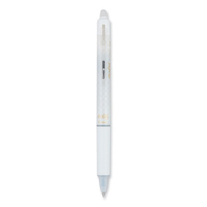 Frixion Clicker Design Erasable Gel Pen, Retractable, Extra-fine 0.5 Mm, Black Ink, White Barrel, Dozen