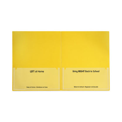 Classroom Connector Folders, 11 X 8.5, Yellow, 25/box