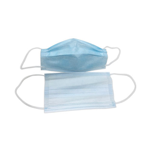 Three-ply General Use Face Mask, Blue/white, 2,500/carton