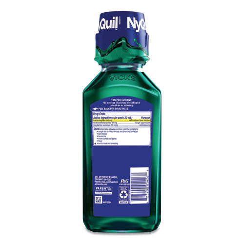 Nyquil Cold And Flu Nighttime Liquid, 12 Oz Bottle