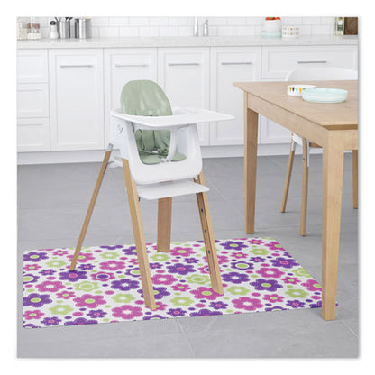 Fashionmat Chair Mat, Rectangular, 35 X 40, Daisies