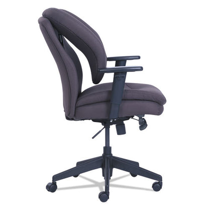 Cosset Ergonomic Task Chair, Supports Up To 275 Lb, 19.5" To 22.5" Seat Height, Gray Seat/back, Black Base