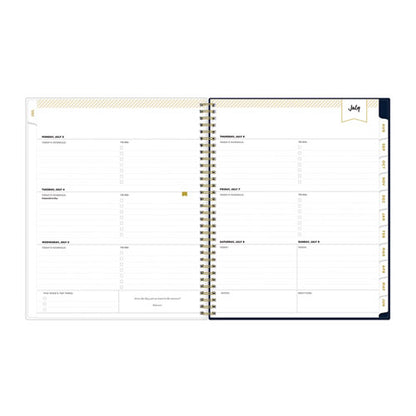 Day Designer Peyton Create-your-own Cover Weekly/monthly Planner, Floral, 11 X 8.5, Navy, 12-month (july To June): 2023-2024