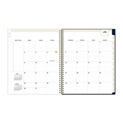 Day Designer Peyton Create-your-own Cover Weekly/monthly Planner, Floral, 11 X 8.5, Navy, 12-month (july To June): 2023-2024