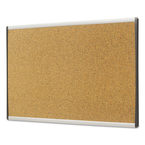 Arc Frame Cubicle Cork Board, 24 X 14, Tan Surface, Silver Aluminum Frame