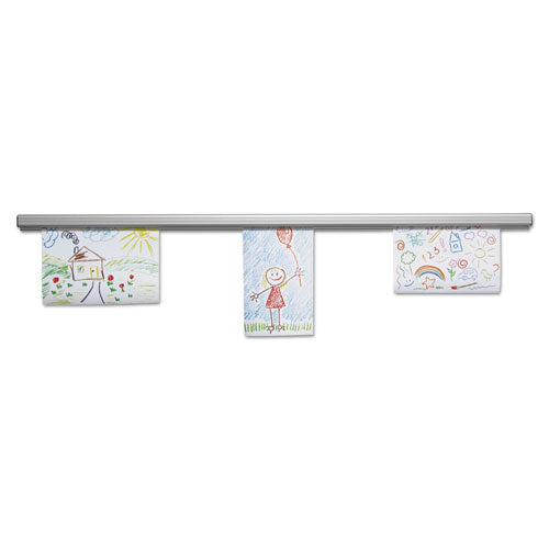 Grip-a-strip Display Rail, 24 X 1.5, Aluminum Finish