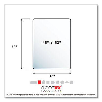 Cleartex Advantagemat Phthalate Free Pvc Chair Mat For Low Pile Carpet, 53 X 45, Clear