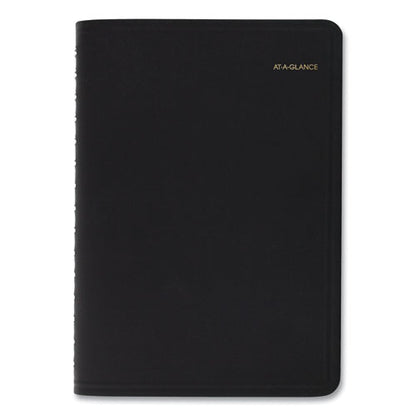 Daily Appointment Book With 30-minute Appointments, 8 X 5, Black Cover, 12-month (jan To Dec): 2024