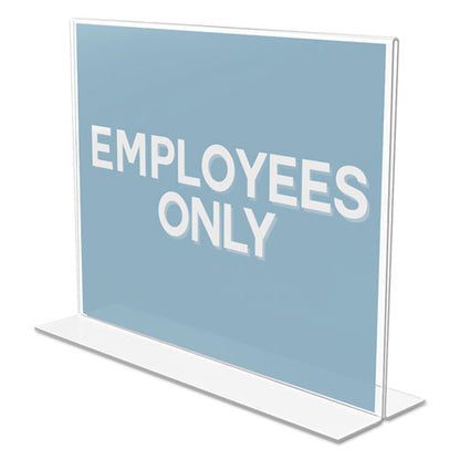 Classic Image Double-sided Sign Holder, 11 X 8.5 Insert, Clear