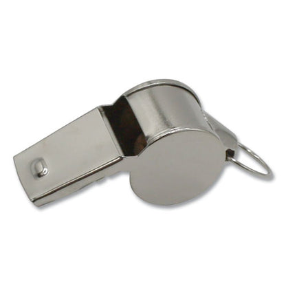 Sports Whistle, Medium Weight, Metal, Silver, Dozen