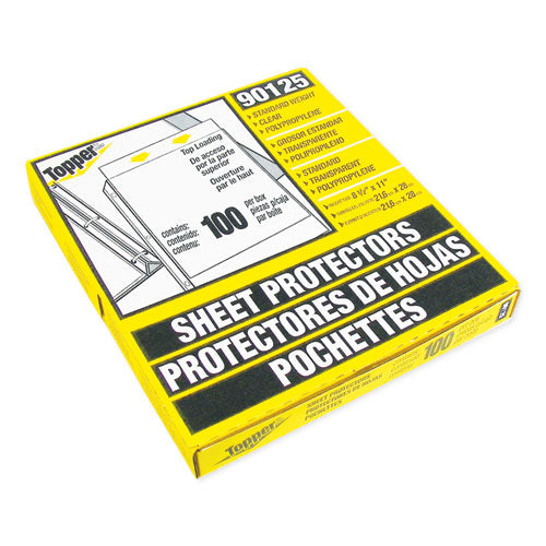 Top-load Polypropylene Sheet Protectors, Standard, Letter, Clear, 2", 100/box