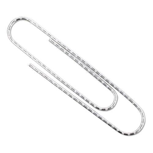 Premium Heavy-gauge Wire Paper Clips, Jumbo, Nonskid, Silver, 100 Clips/box, 10 Boxes/pack