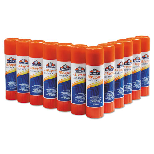 Disappearing Glue Stick, 0.77 Oz, Applies White, Dries Clear, 12/pack