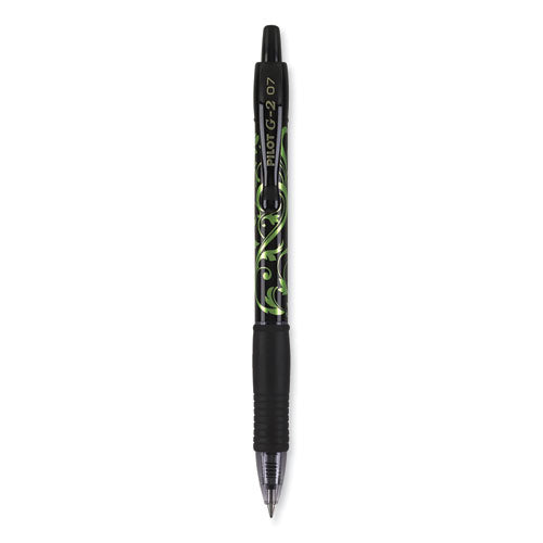 G2 Fashion Premium Gel Pen, Retractable, Fine 0.7 Mm, Black Ink, Assorted Barrel Colors, 5/pack