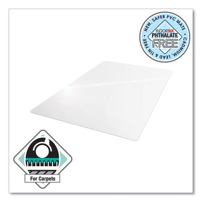 Cleartex Advantagemat Phthalate Free Pvc Chair Mat For Hard Floors, 48 X 36, Clear