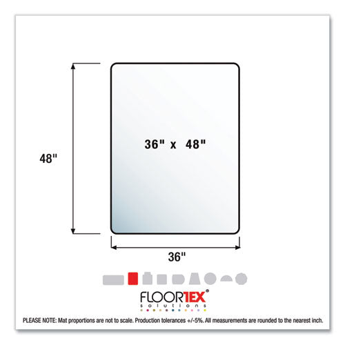 Cleartex Advantagemat Phthalate Free Pvc Chair Mat For Hard Floors, 48 X 36, Clear