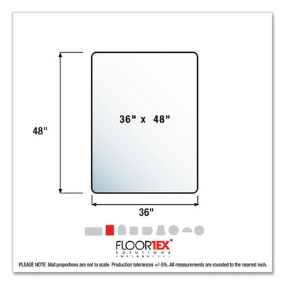 Cleartex Advantagemat Phthalate Free Pvc Chair Mat For Hard Floors, 48 X 36, Clear