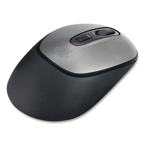 Imouse A10 Antimicrobial Wireless Mouse, 2.4 Ghz Frequency/30 Ft Wireless Range, Left/right Hand Use, Black/silver