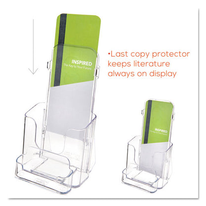 Docuholder For Countertop/wall-mount W/card Holder, 4.38w X 4.25d X 7.75h, Clear