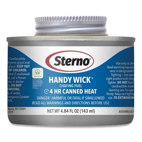 Handy Wick Chafing Fuel, Methanol, 4 Hour Burn, 4.84 Oz Can, 24/carton