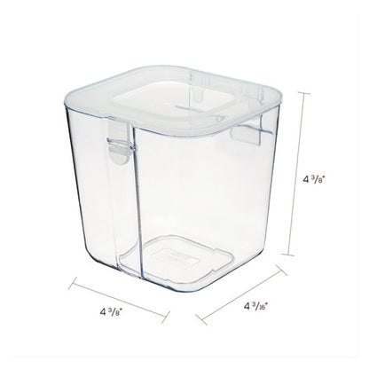 Stackable Caddy Organizer, Small, Plastic, 4.33 X 4 X 4.38, White