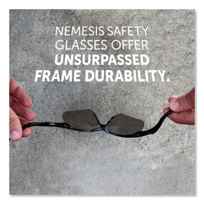 V30 Nemesis Safety Glasses, Black Frame, Smoke Lens