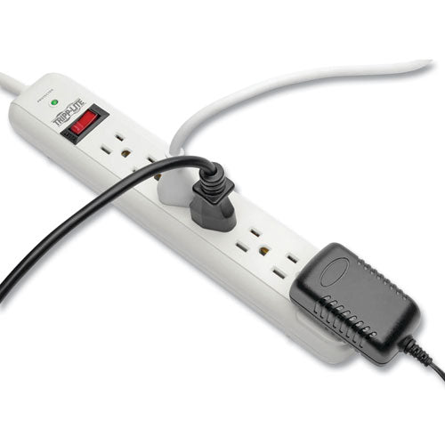 Protect It! Surge Protector, 7 Ac Outlets, 6 Ft Cord, 1,080 J, Light Gray