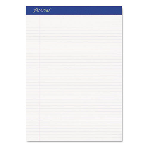 Perforated Writing Pads, Narrow Rule, 50 White 8.5 X 11.75 Sheets, Dozen