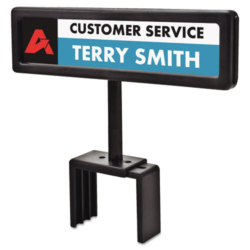 People Pointer Cubicle Sign, Plastic, 8.5 X 2, Black