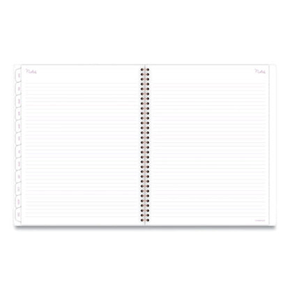 Mina Weekly/monthly Planner, Main Floral Artwork, 11 X 8.5, White/violet/peach Cover, 12-month (jan To Dec): 2024