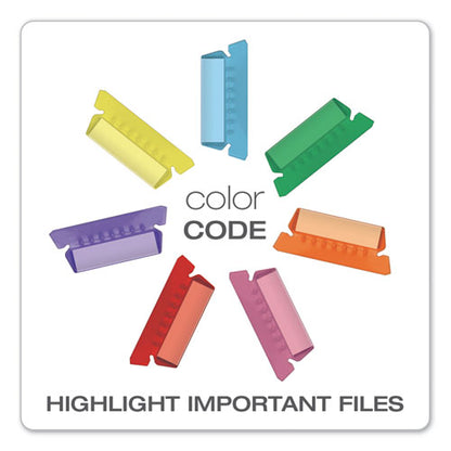 Transparent Colored Tabs For Hanging File Folders, 1/5-cut, Blue, 2" Wide, 25/pack