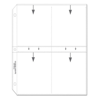 Clear Photo Pages For Eight 3.5 X 5 Photos, 3-hole Punched, 11.25 X 8.13, 50/box