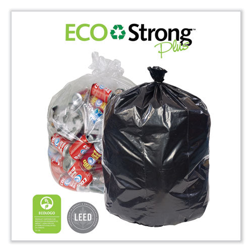 Eco Strong Plus Can Liners, 40 Gal, 16 Mic, 40 X 46, Natural, 250/carton